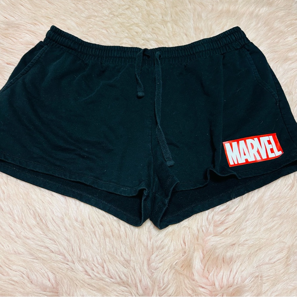 Marvel Women's Athletic Black Shorts